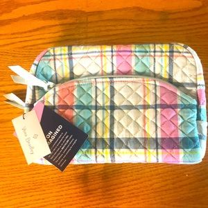 Vera Bradley Large Cosmetic ‘Pastel Plaid”
